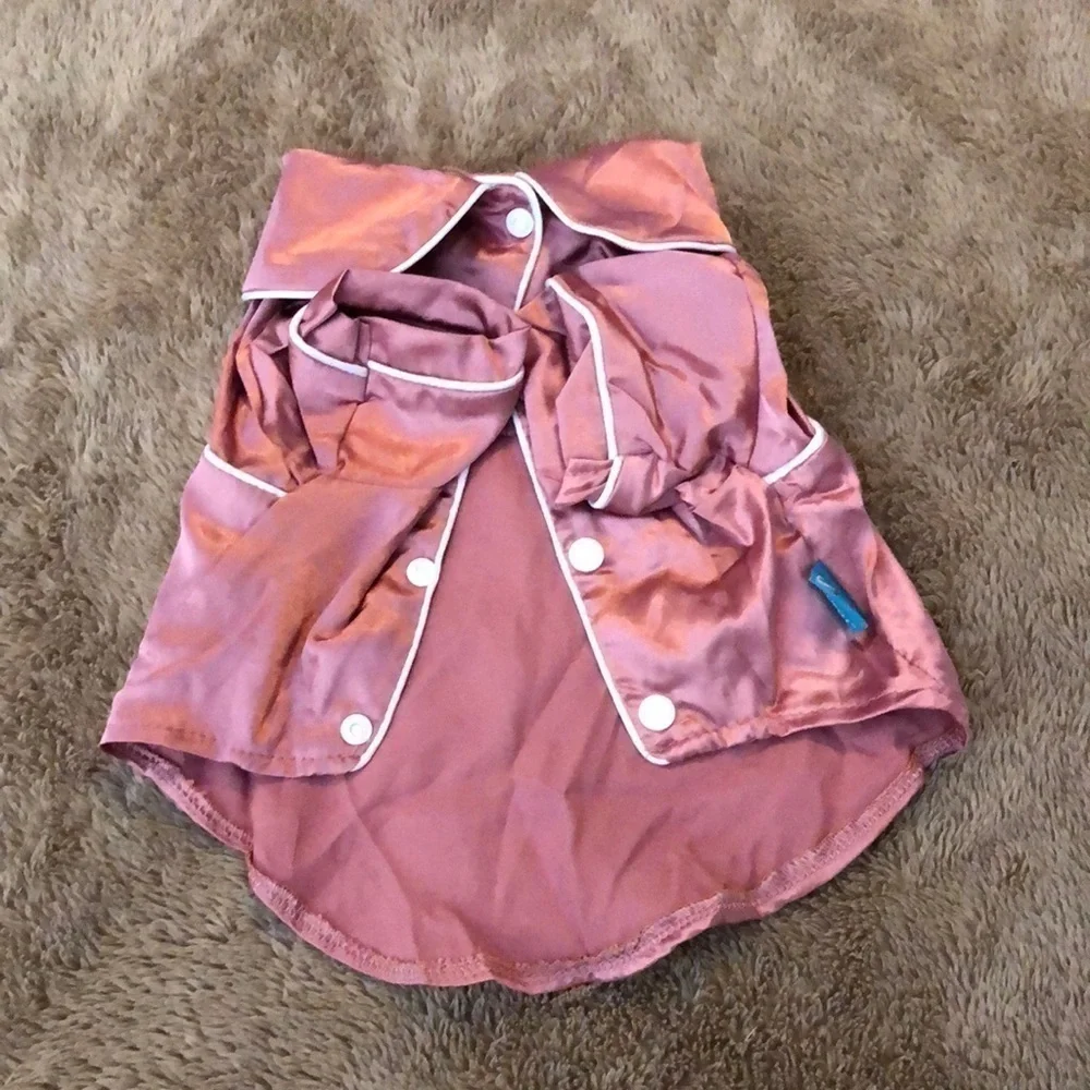 Dog silk / satin like pajamas small breed size large - Picture 4 of 4